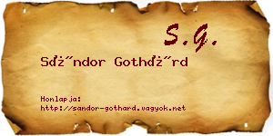 Sándor Gothárd névjegykártya